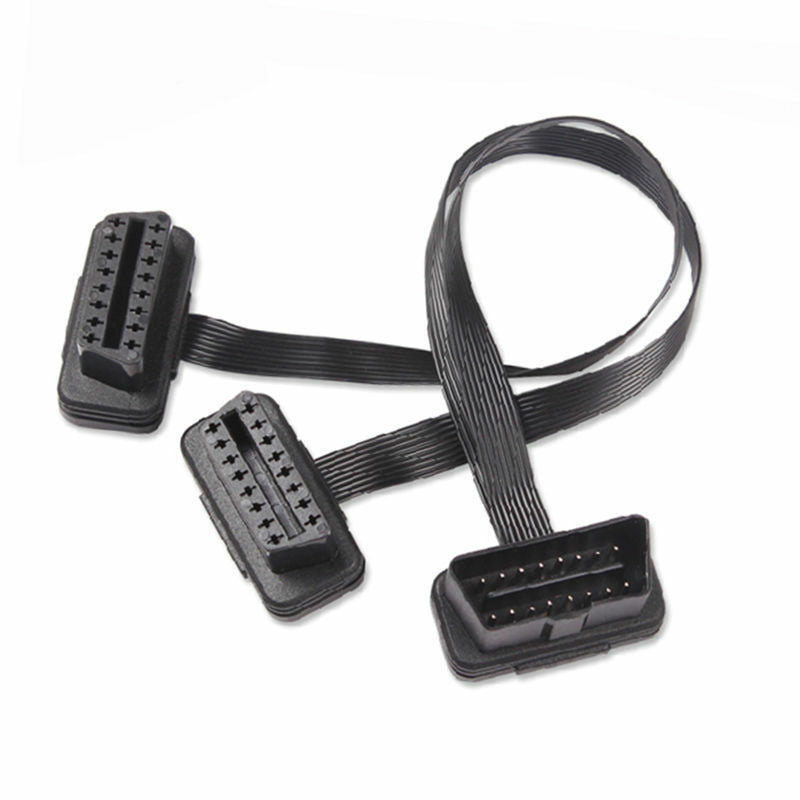 16Pin ELM327 Plat OBD2 MÃ¢le Ã€ Double Femelle Y Splitter Coude Rallonge CÃ¢ble S99