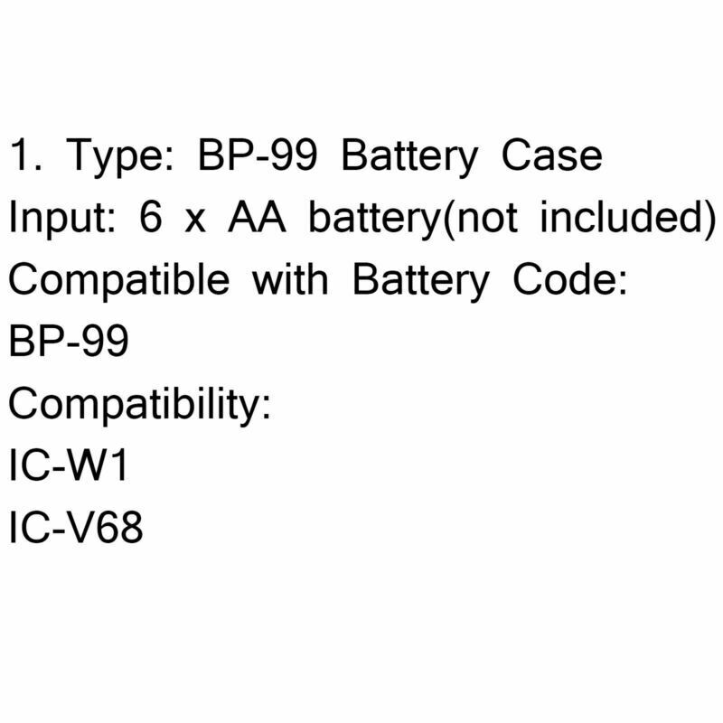 1Pcs BP-99 Battery Case For Icom Two Way Radio IC-VX-68 IC-2GXA IC-W21AT W21ET