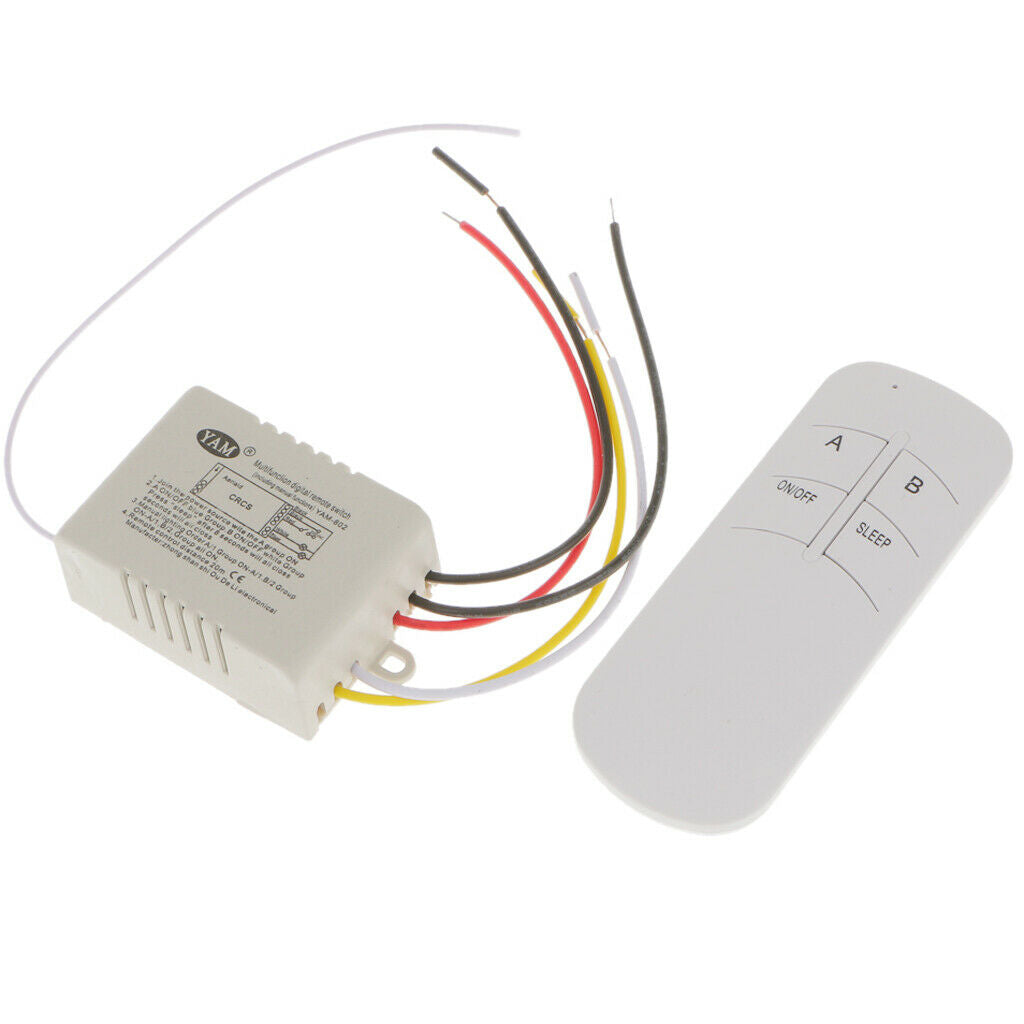 220V Two Way Wireless Lamp Light RF Remote Control Switch Receiver+ Emitter