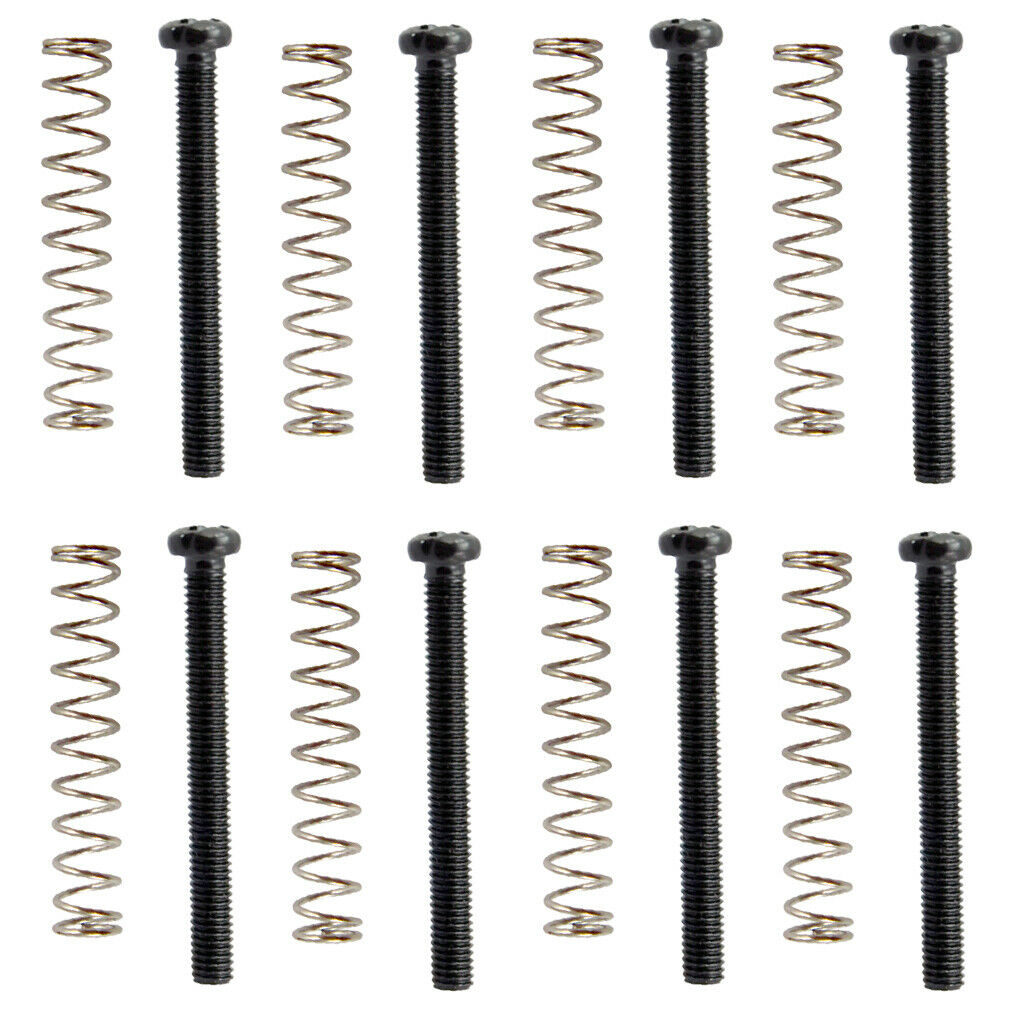 2X Humbucker Double Coil Pickup Frame Screws Springs for Electric Guitar Black