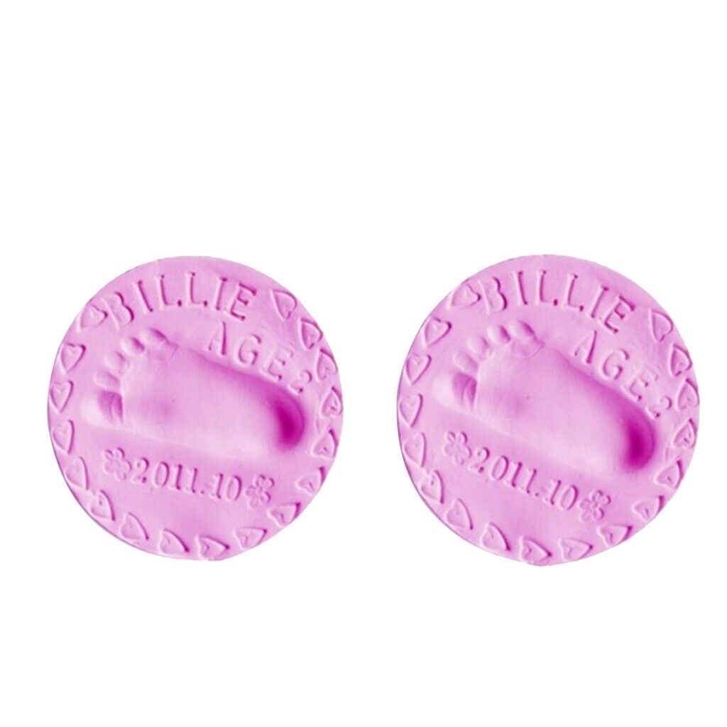 2 Fingerprint Handprint Baby Drying Clay
