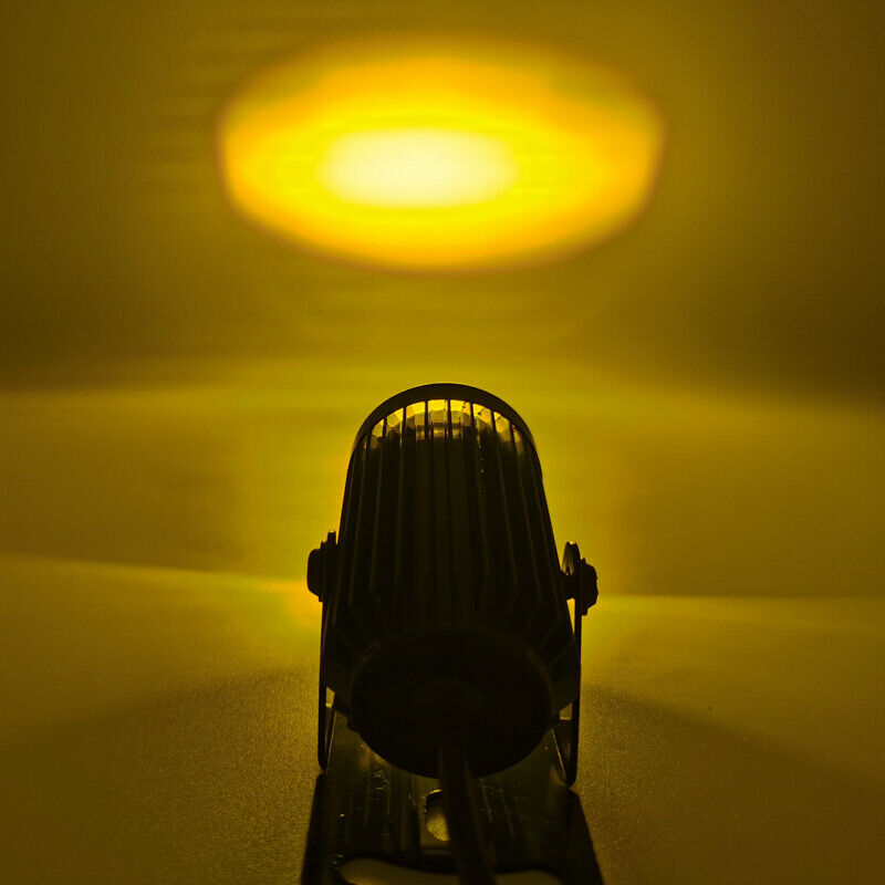 12/48V Motorcycle LED Driving Fog Lights Amber White 6000LMW 6000k for Truck ATV