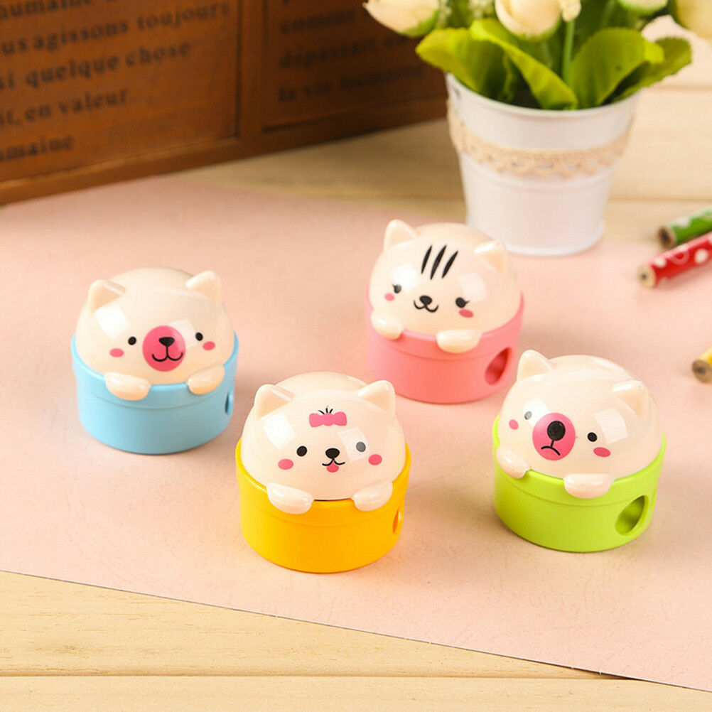 Cute Cat Plastic Pencil Sharpener For Kids Student School Office Home S WF