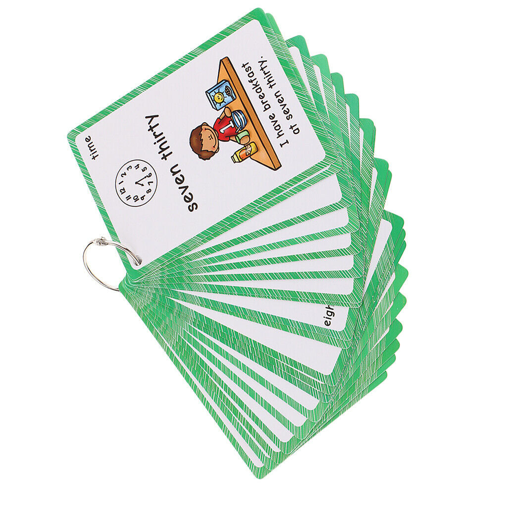 Preschool Education Word Flash Time Phrase Card 19pcs - Time Expression 19