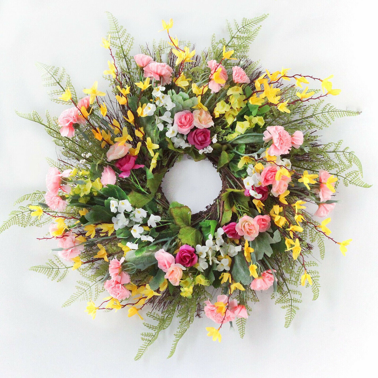 Artificial Carnation Garland Silk Flower Vine Wedding Yard Garden Decors 60cm