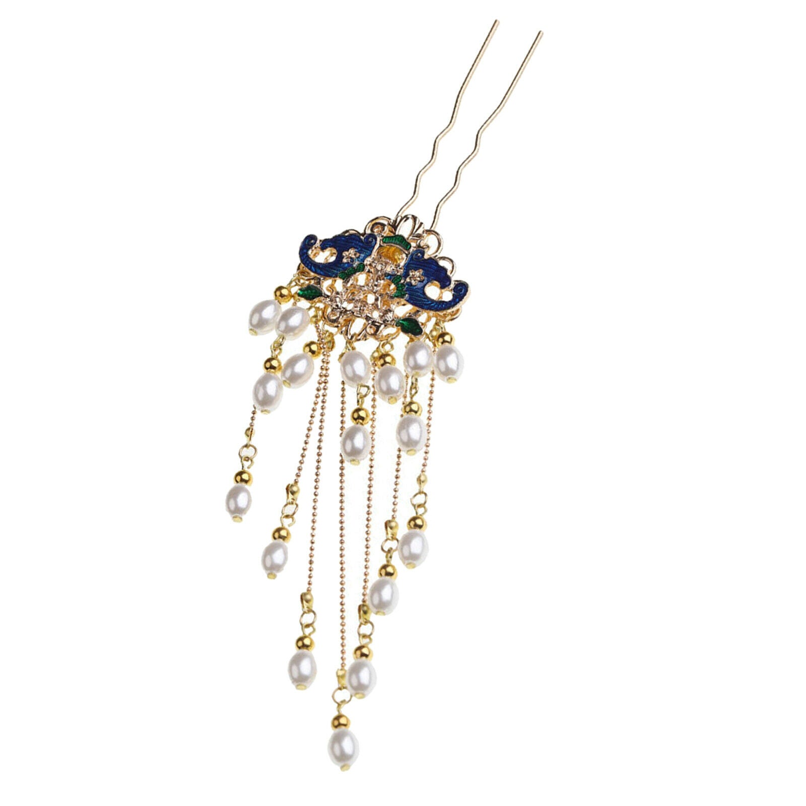 Women Hair Chopstick Flower Crystal Wedding Party Hair Pins Clips Hair Decor