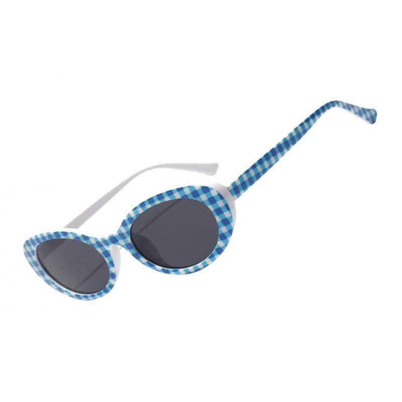 Retro Sunglasses Lady Thick Frame Printed Clout Goggles Mirrored Eyewear
