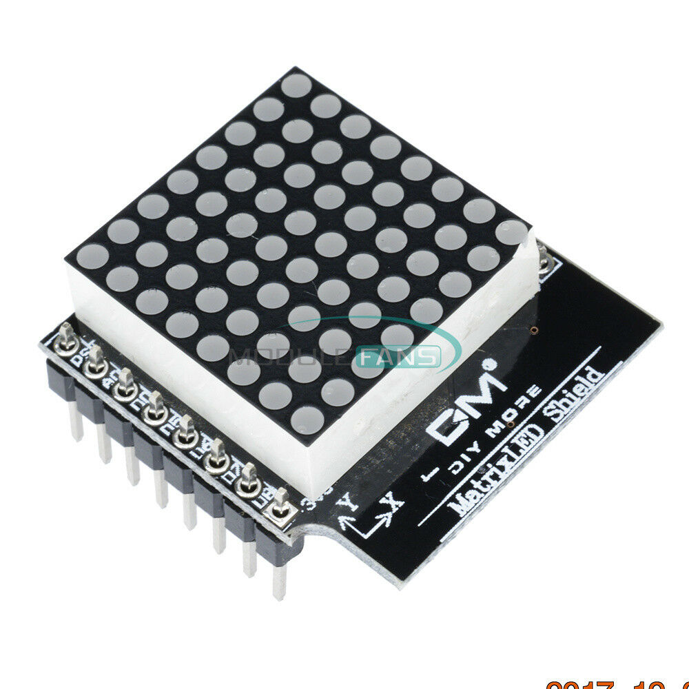 8x8 V1.0 Matrix LED Shield 8 Step Adjustable Intensity for WEMOS D1 mini