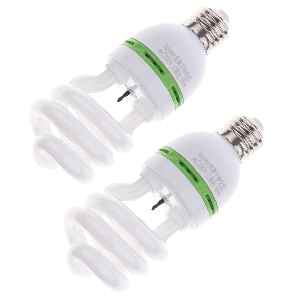 2 Pcs E27 Negative Ion Spiral Light Bulb Ionizer Anion Air Purifier Bulb 18W