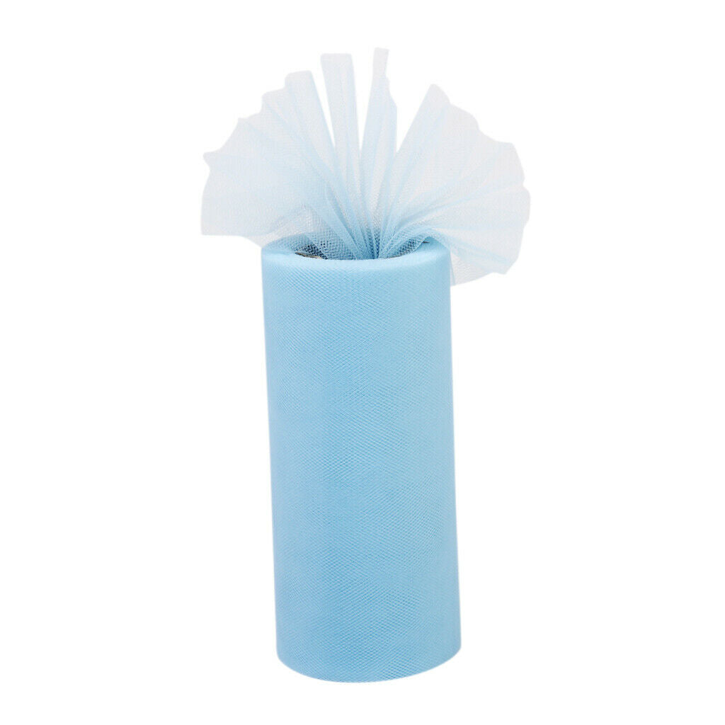 Mutil 6" x 25 yard Tulle Roll Spool Tutu Wedding Decor Bow Sky Blue