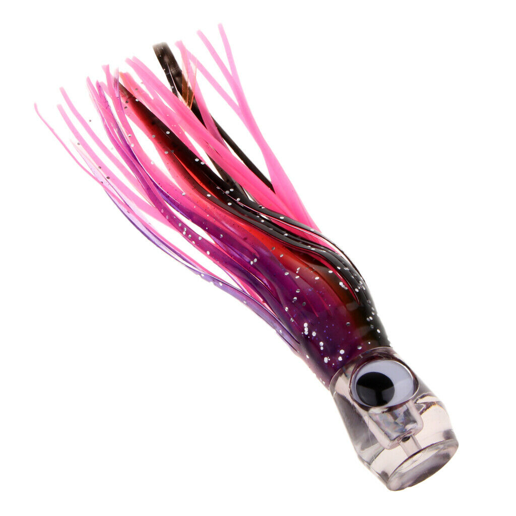 5pcs Soft Squid Octopus Skirt Bait Marlin Tuna Trolling Lure Big Game Fishing
