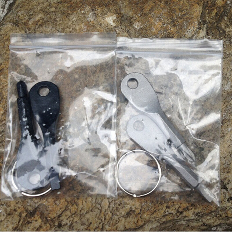 Awesome Multifunction 2 Keys Stain Keychain Pocket Screwdriver EDC Cam.l8