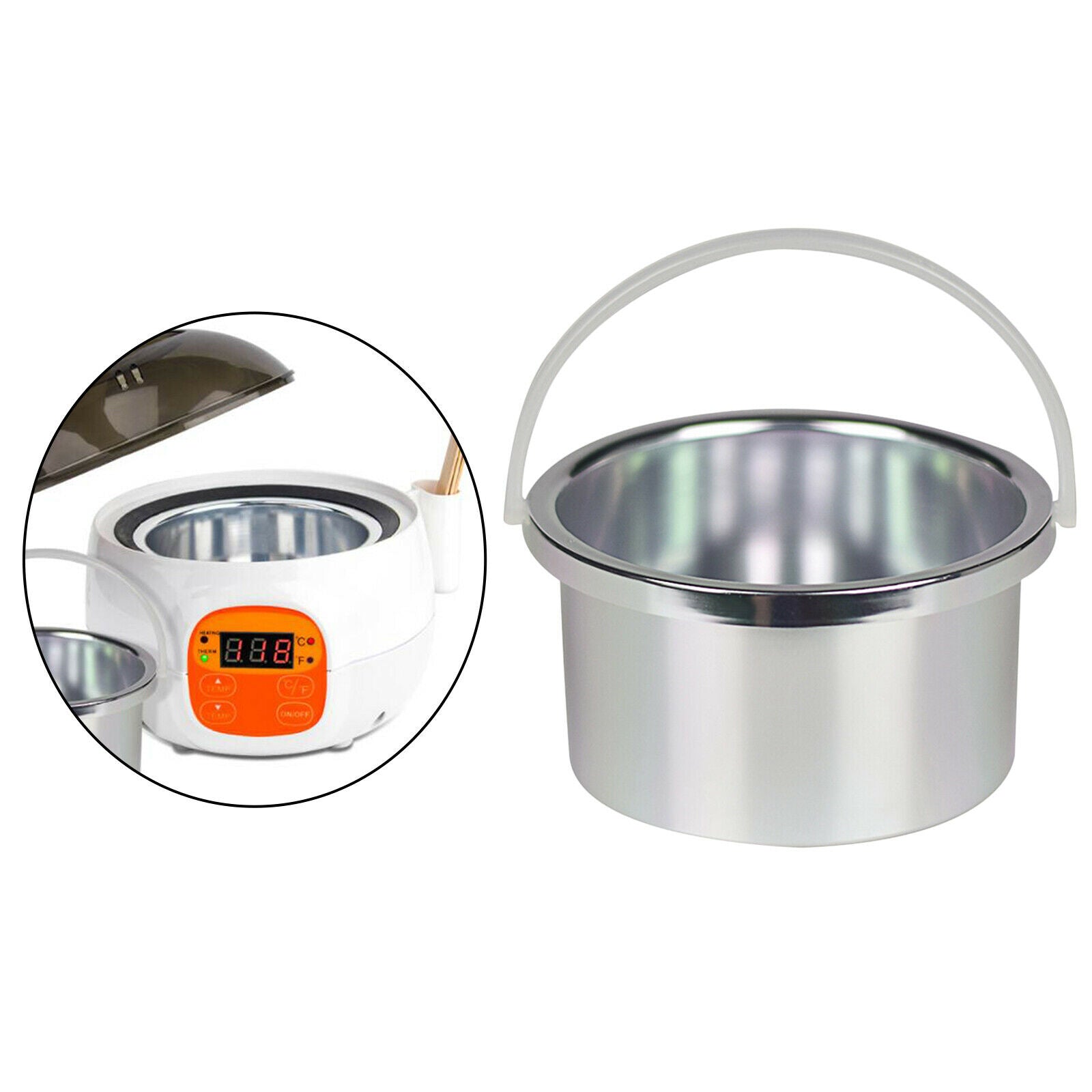Inner Pot w/Handle Replacement Melting Pot for Salon Spa Home