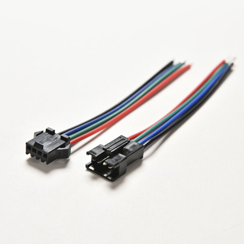 20pcs Male&Female 4 Pin Connector with wire for 5050/3528 RGB Led Driver/StripDD