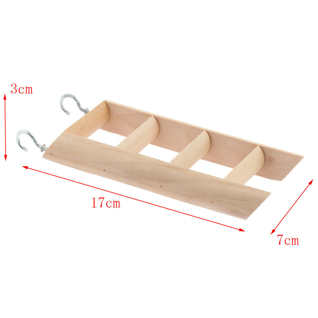 Natural Wood Small Animal Climbing Ladder Hamster Ladder for Pet Training