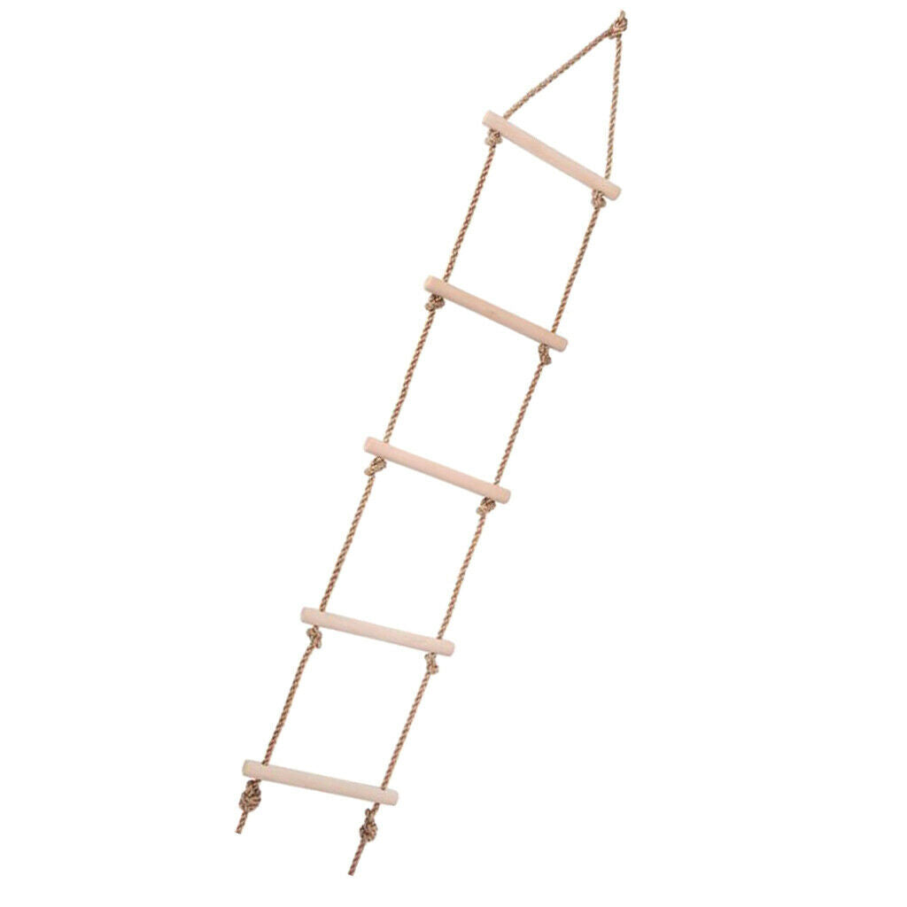 5.7 Feet Rope Ladder with 5 Rungs for  , Climbing Game for Swing