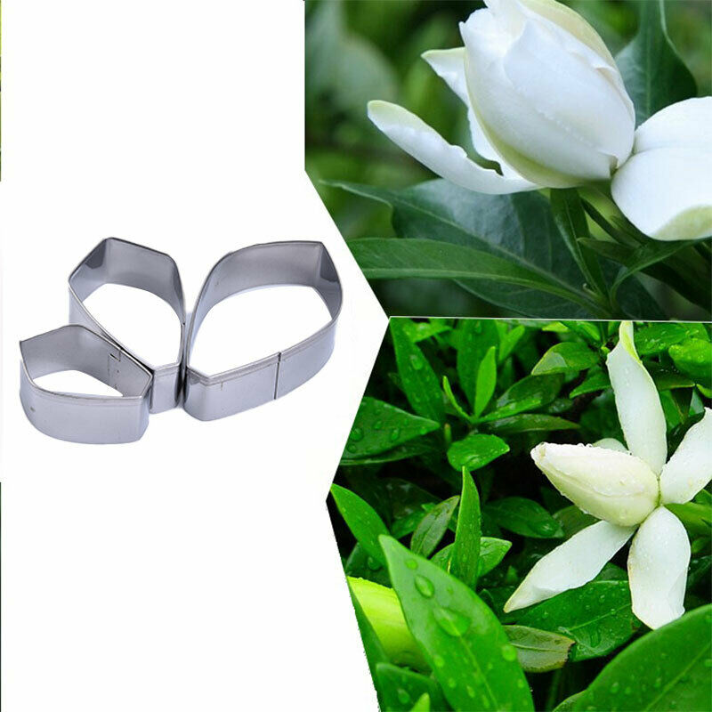 3pcs Gardenia Petal Shape Mold Mousse Ring Mold Stainless Steel Cake Cutt.l8