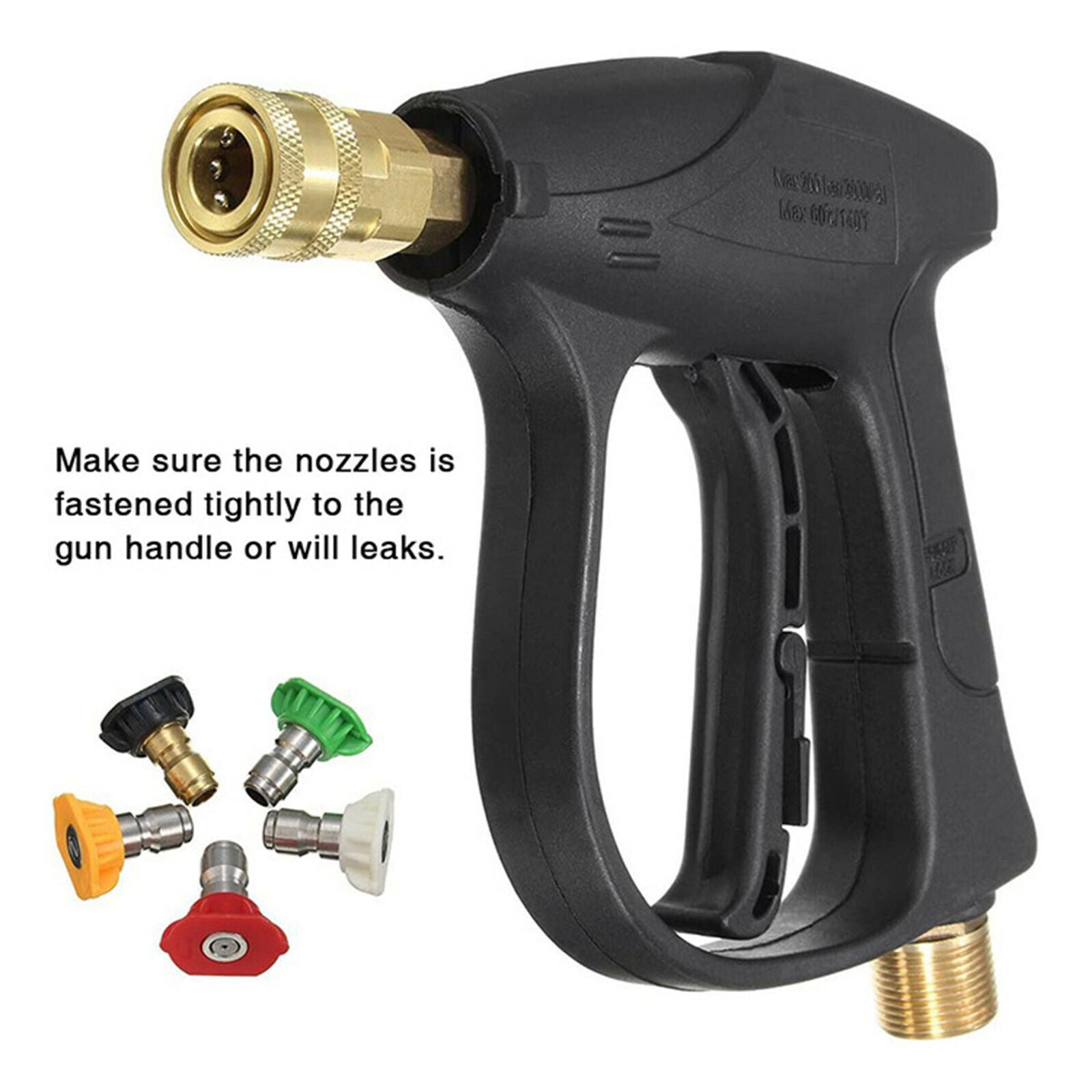 High Pressure Washer Gun 3000 PSI with 5 Nozzle Car Wash Durable Kit Fittings