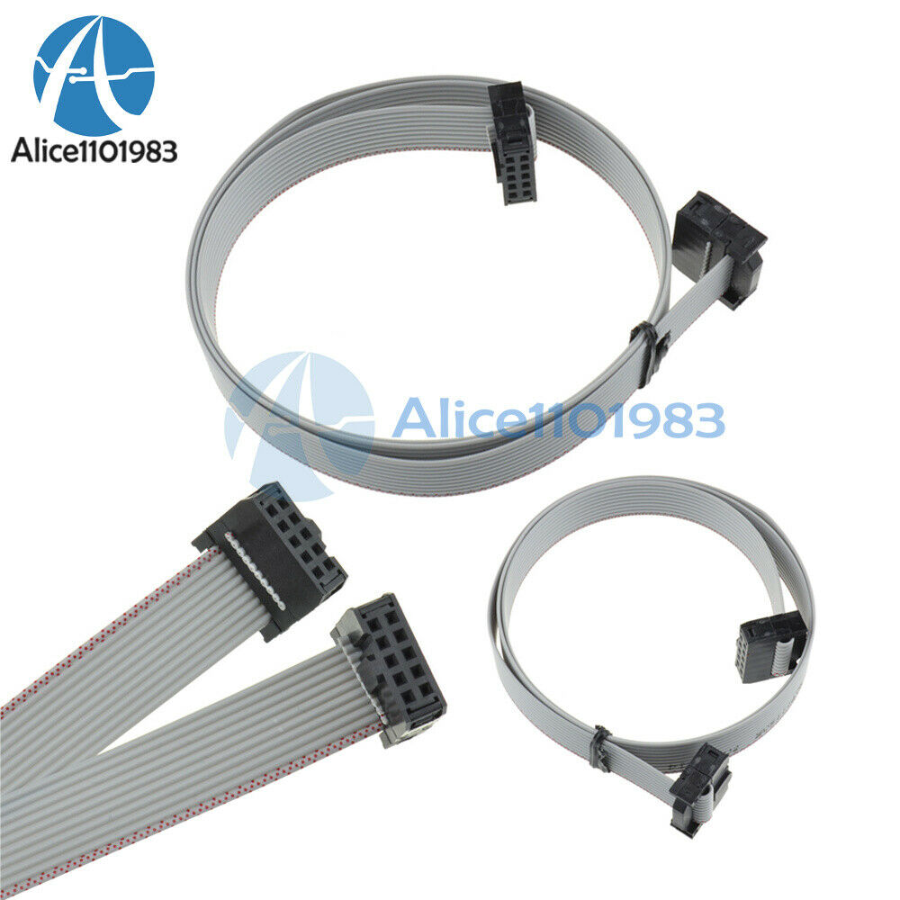 5PCS 70CM 10Pin USBISP USBASP JTAG AVR Download Wire 10P Ribbon Cable 2.54mm