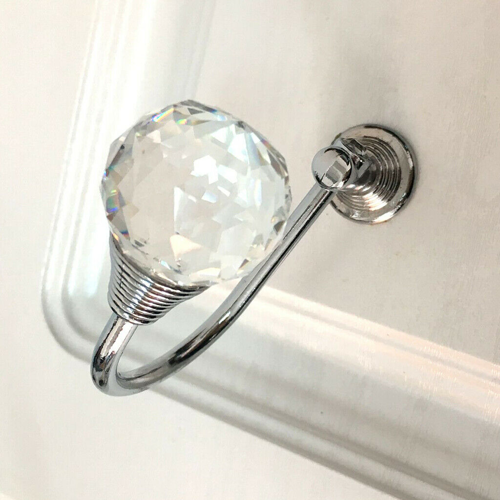 3x Crystal Curtain Tie Drapery Backs Holder Coat Towel Hanger Ball End