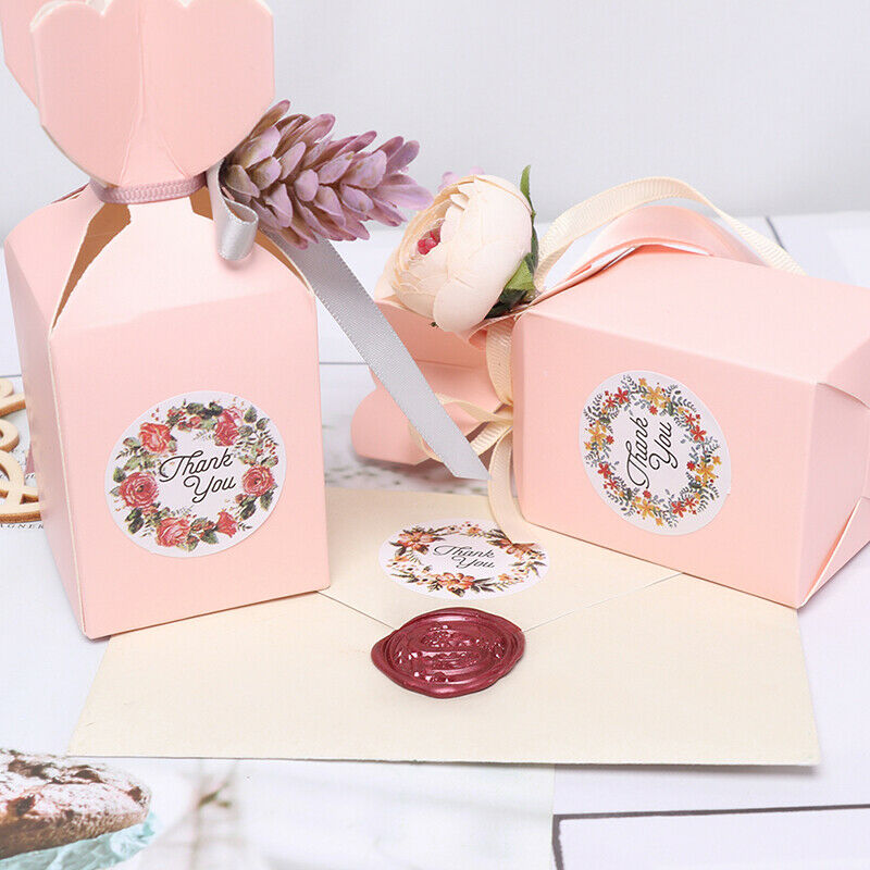 120pcs Thank you flower gift sealling label Adhesive Baking Seal Stick.l8