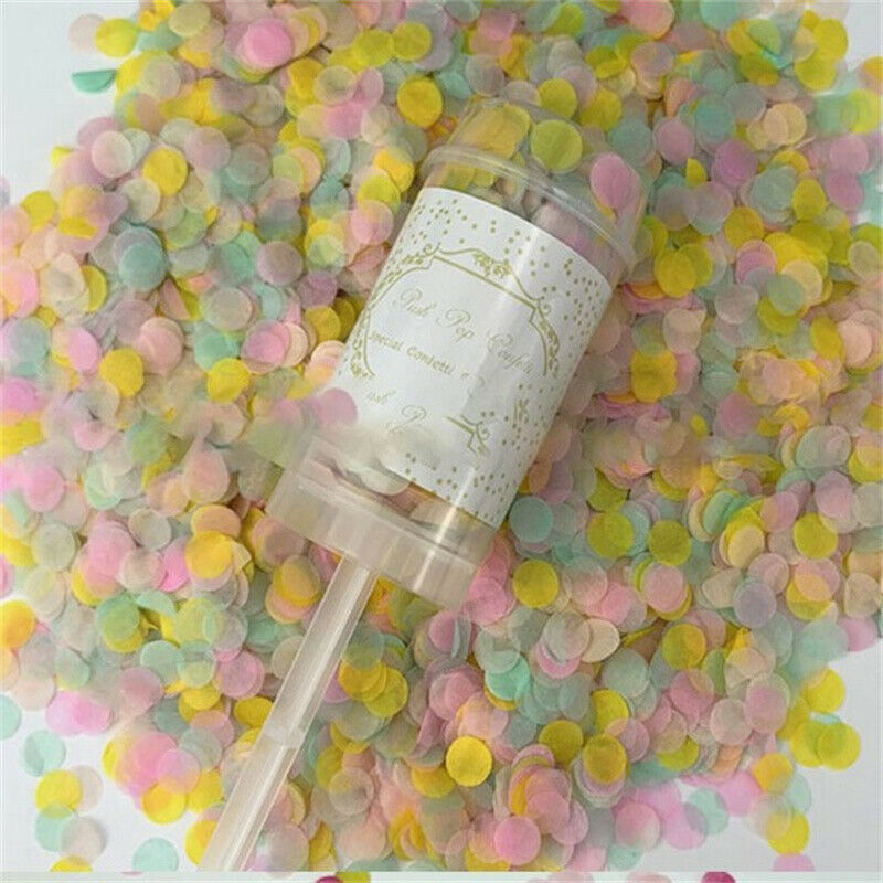 10*DIY empty Confetti Popper Flower Paper Confetti Push Weddings Party Birth TL