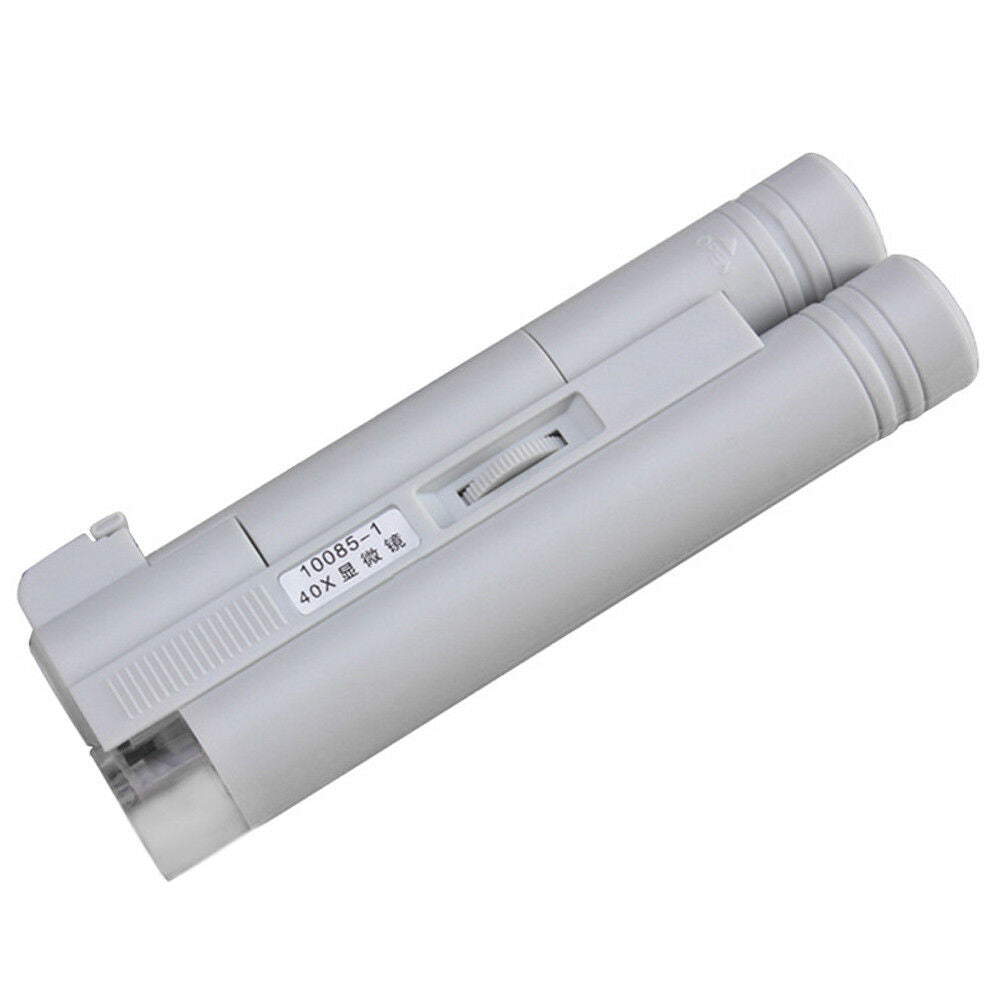 New 100x Zoom Microscope Handheld Portable Dual Tube Led Light Magnifier Loupe