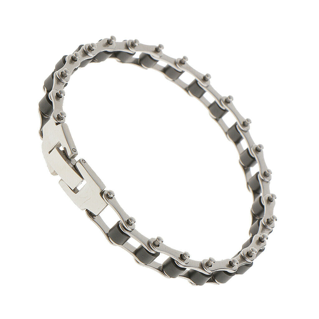 Bike  Chain Style Stainless Steel Mens Bracelet