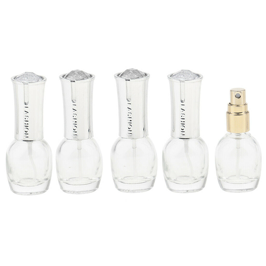 10 Pack Travel Empty Glass Essential Oil Perfume Atomizer Spray Bottles 10ml