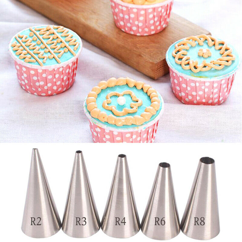 5PCs Cookie Pastry Nozzles Cupcake Cookies Icing Piping Tips DIY Cake Dec.l8
