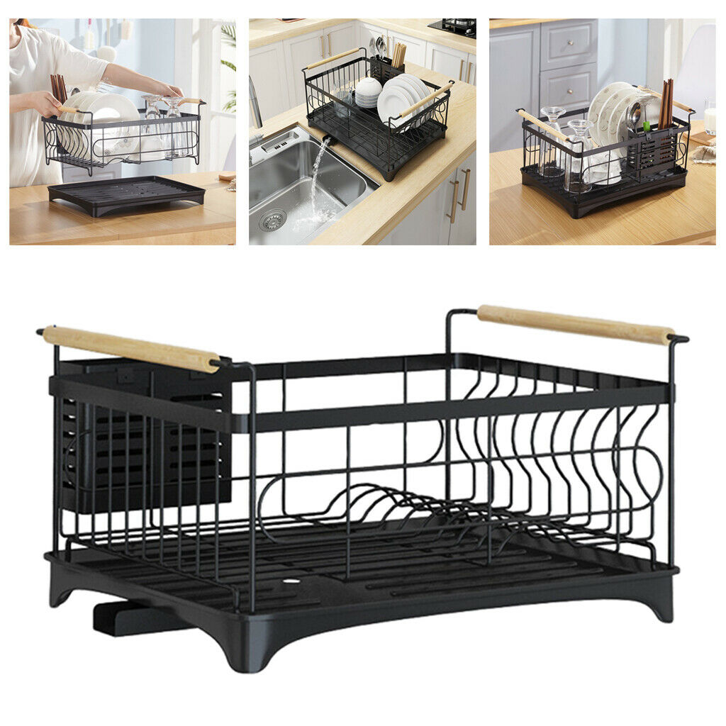 Dish Drainer Drying Plate Shelf for Bowls Pans Dish Drying Rack Kitchen