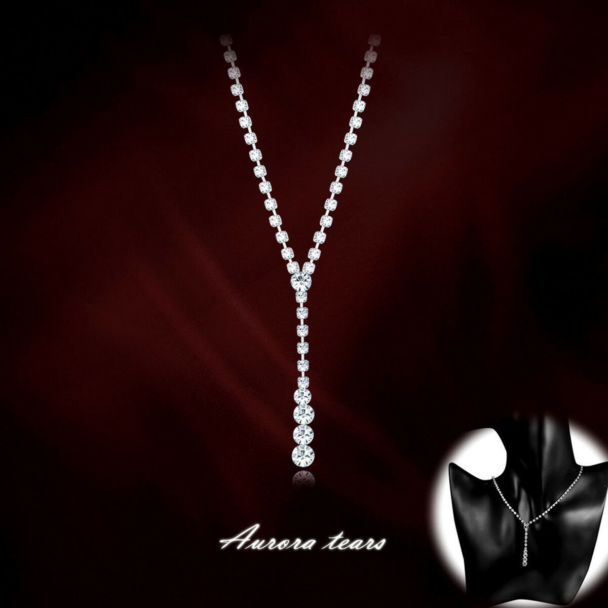 Stylish Wedding Bridal Rhinestone Crystal Necklace Drop Earrings New Jewelry Set