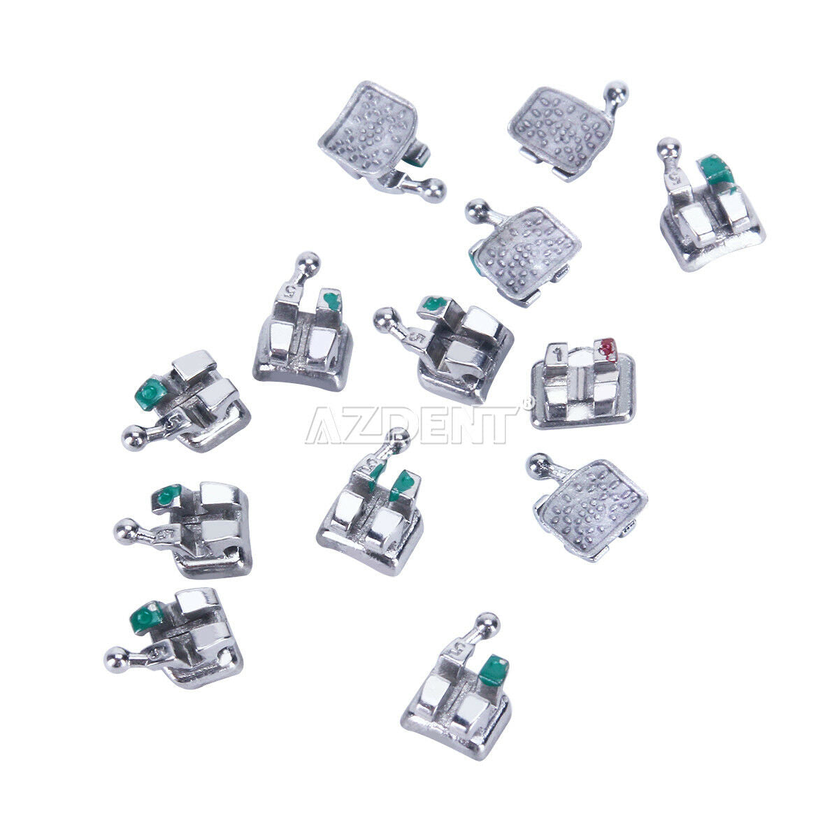 Dental Orthodontic Bracket Braces MIM Monoblock Mini Roth 022 Hooks 3-4-5 AZDENT