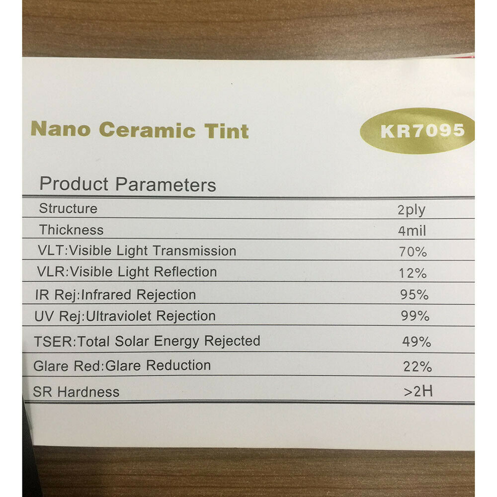 4mil Light Blue Nano Ceramic Film VLT70% Car Window Tint Film Heat Reduction