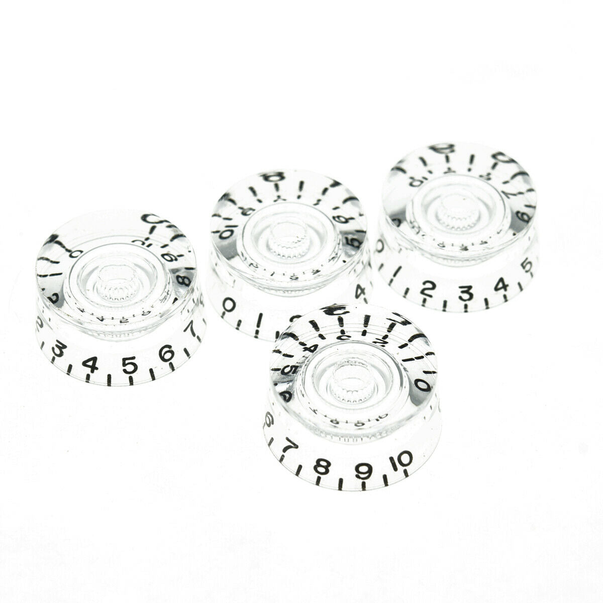 Guitar Speed Dial Knobs 24 Fine Spline Control Knobs for Gibson Les Paul Clear