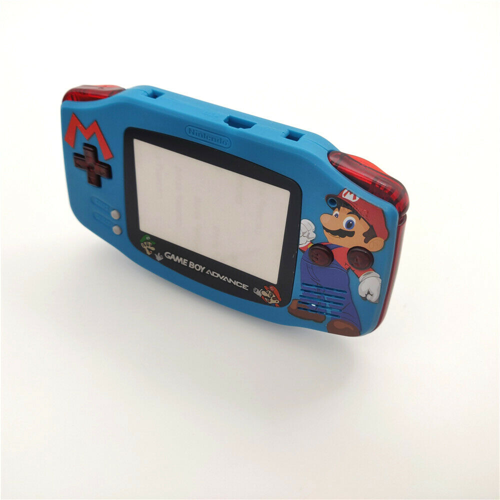 Blue Super Mari o Housing casing Cover Kits For Nintendo Game Boy Advance GBA