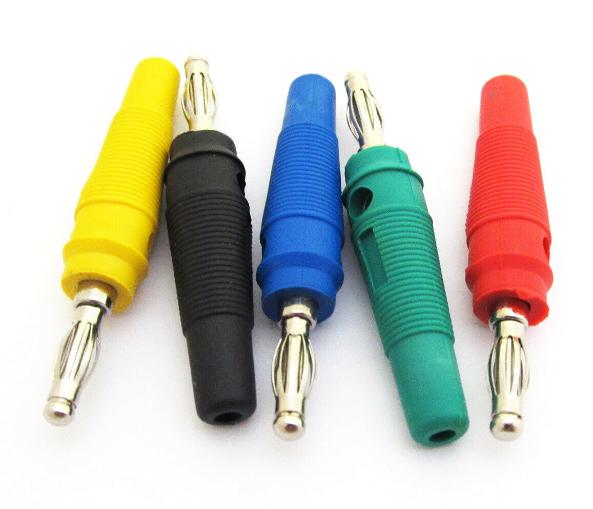 20pcs 5 Colors Nickel Plated 4mm Banana Plug Male 55mm SL2025
