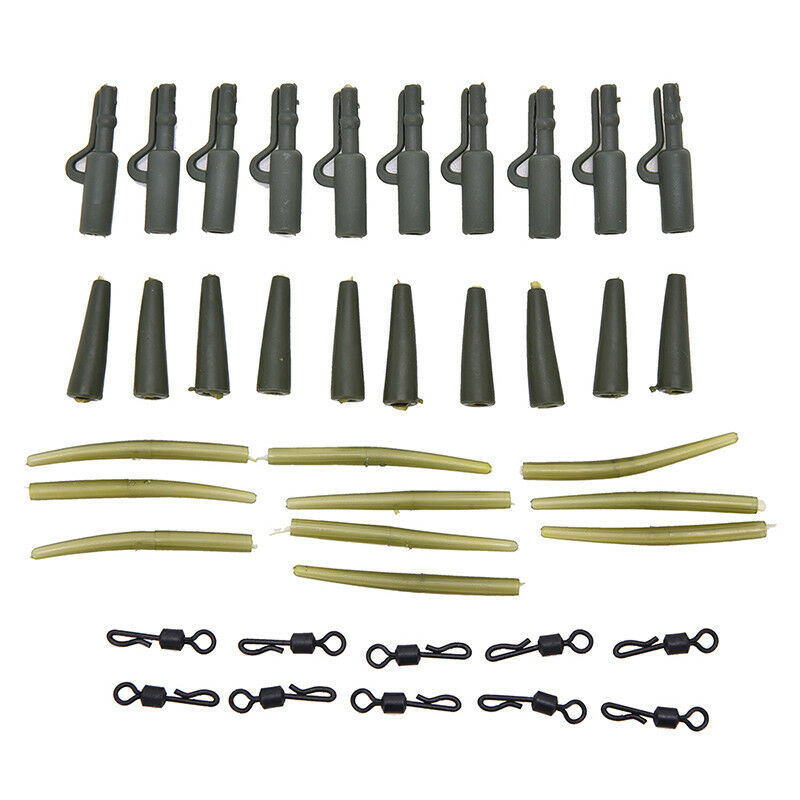 40pcs Carp Fishing Lead Clips Quick Change Snap Clips and Tail Rubber ConnectDD