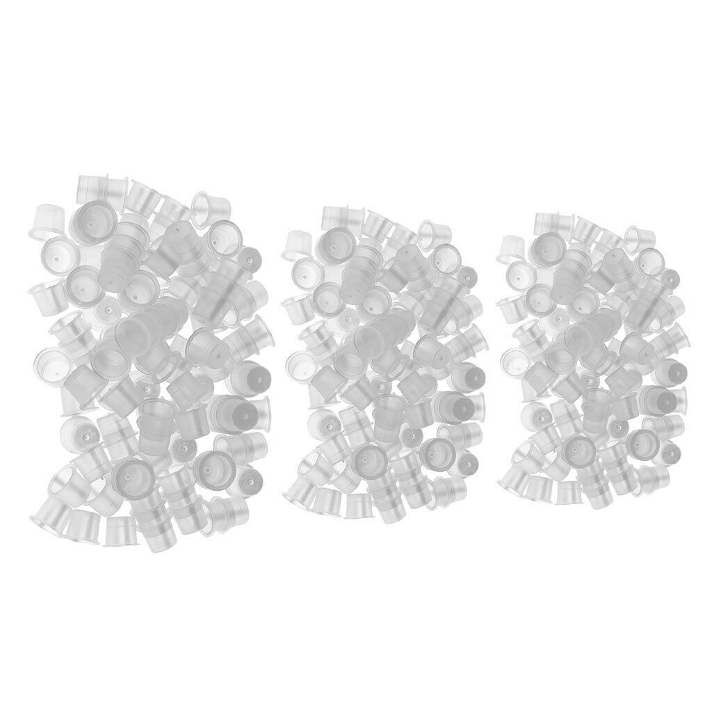 Disposable Clear Tattoo Ink Caps Mixed Size Pigment Holder Cups Body Art