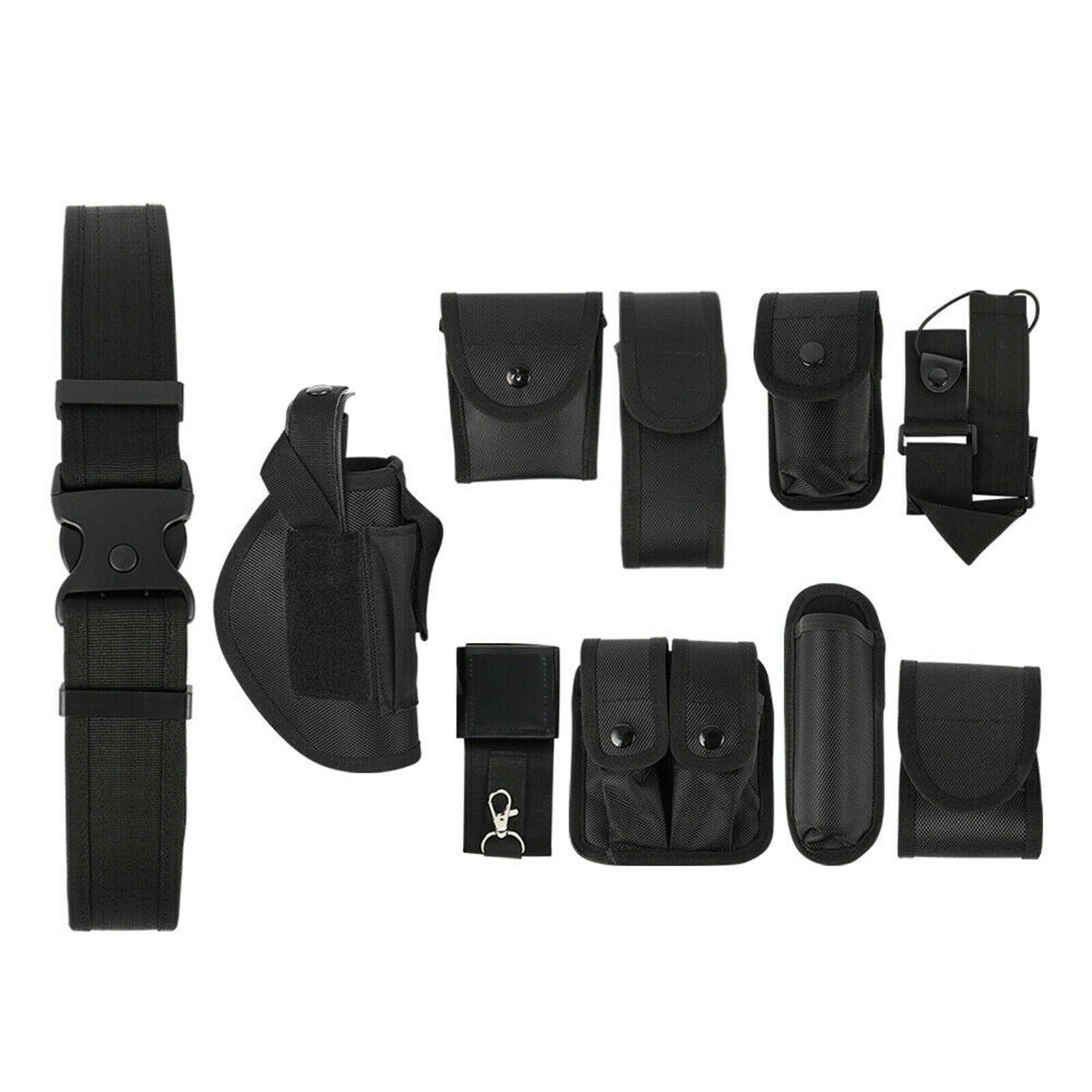 10-in-1 Mens Security Guard Equipment Duty Utility Belt Belly Band Black
