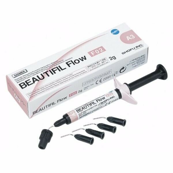 3x Shofu Beautifil Flow FO2 A2 Syringe Flowable Restorative 1 - 2 Gram Syringe