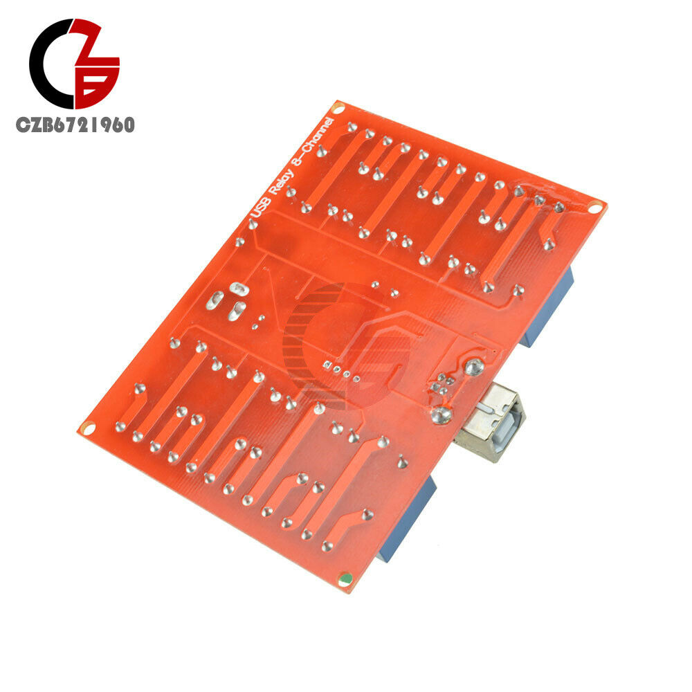 8CH 8 Channel DC 12V Relay Control Board USB ULN2803 Driver Module For AVR ARM