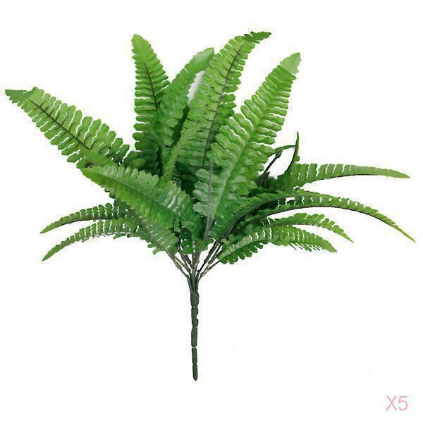1x Green Imitation Fern Plastic Artificial Grass Leaves Work For Home Wedding