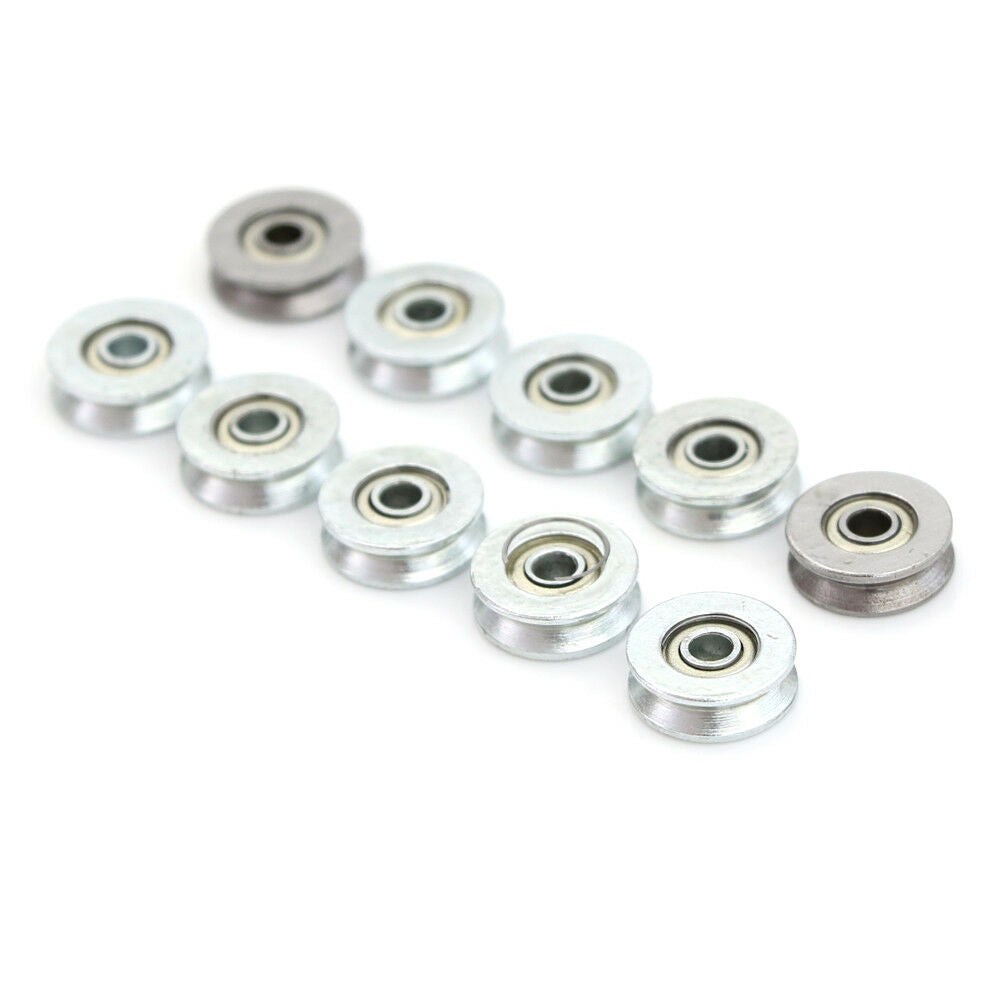 10pcs HCS Deep V Groove Sealed Guide Line Track Pulley Ball Bearing 4*13*6mm DD
