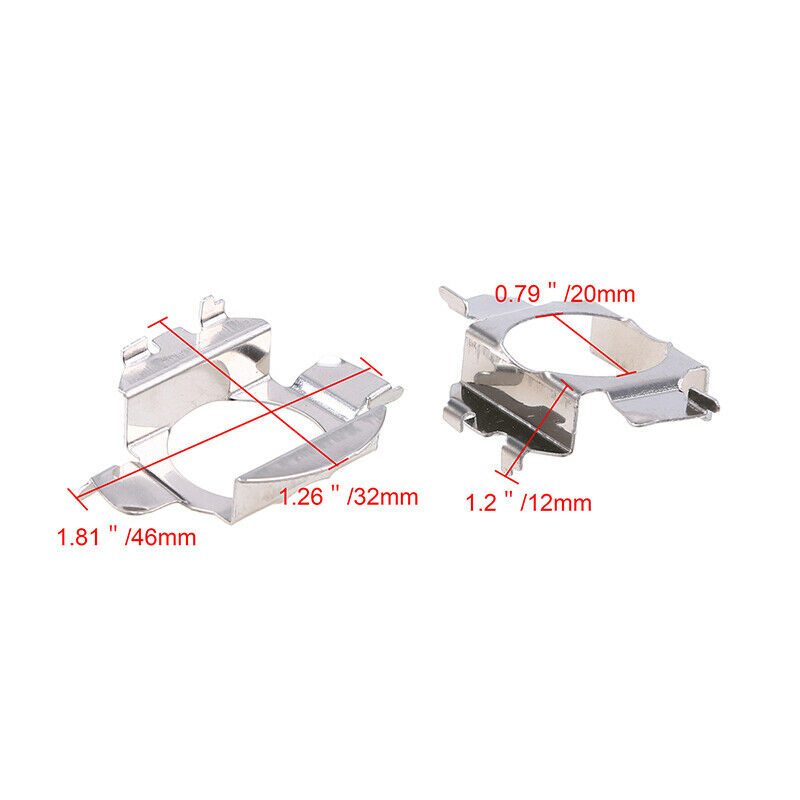 2Pcs Sliver H7 HID LED Headlight Car Auto Adapter Retainer Holders For VW Bora