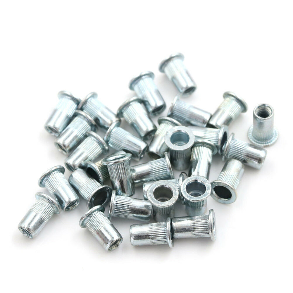 30 Pcs M5 Thread Blue white zinc Rivet Nut Insert Nutsert Y1