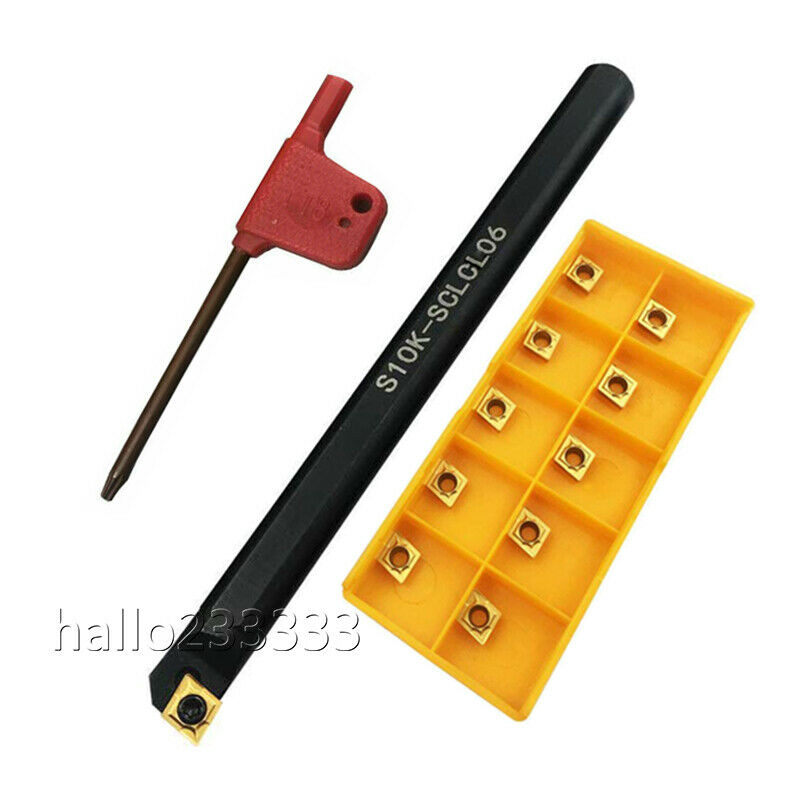 95°Left hand S10K-SCLCL06 Internal Turning Tool holder + CCMT060204 BP010 Insert