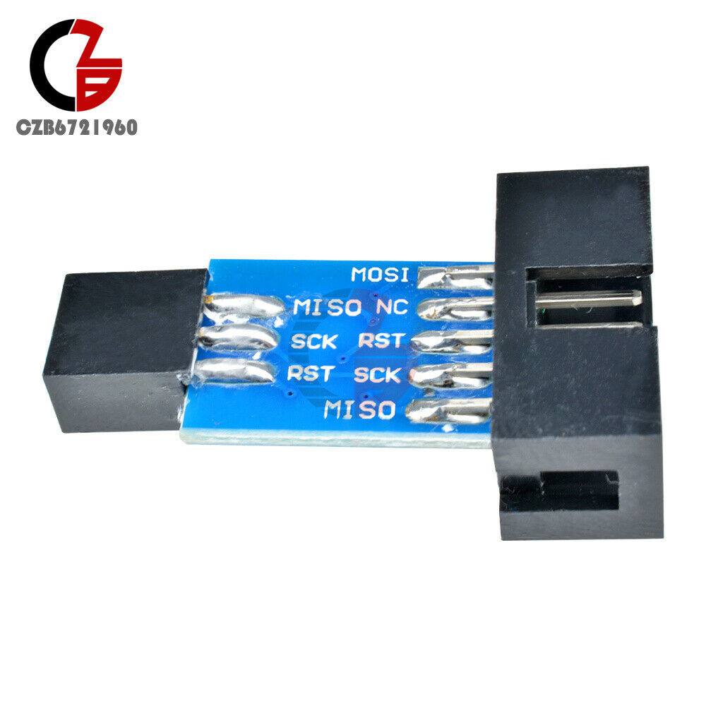 2Pcs 10Pin Convert To Standard 6 Pin Adapter Board F ATMEL STK500 AVRISP USBASP