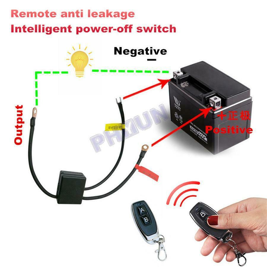 Motorcycle ATV Battery Disconnect Cut Off Isolator Dual Remote Control Switches