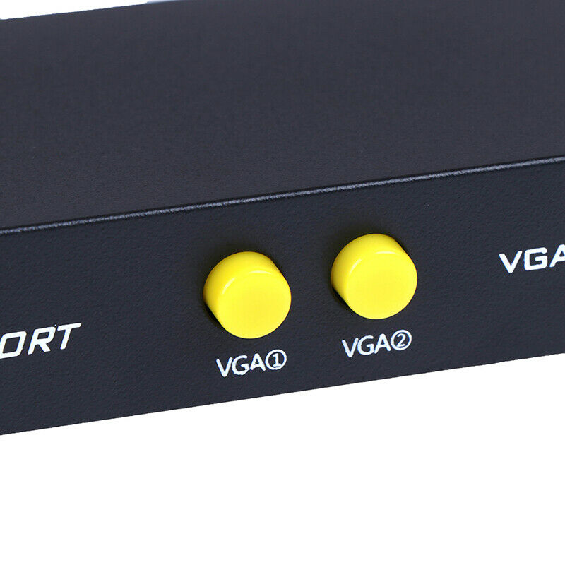 1PCS New 2 Port Computer VGA Switcher Sharer KVM SwitDD
